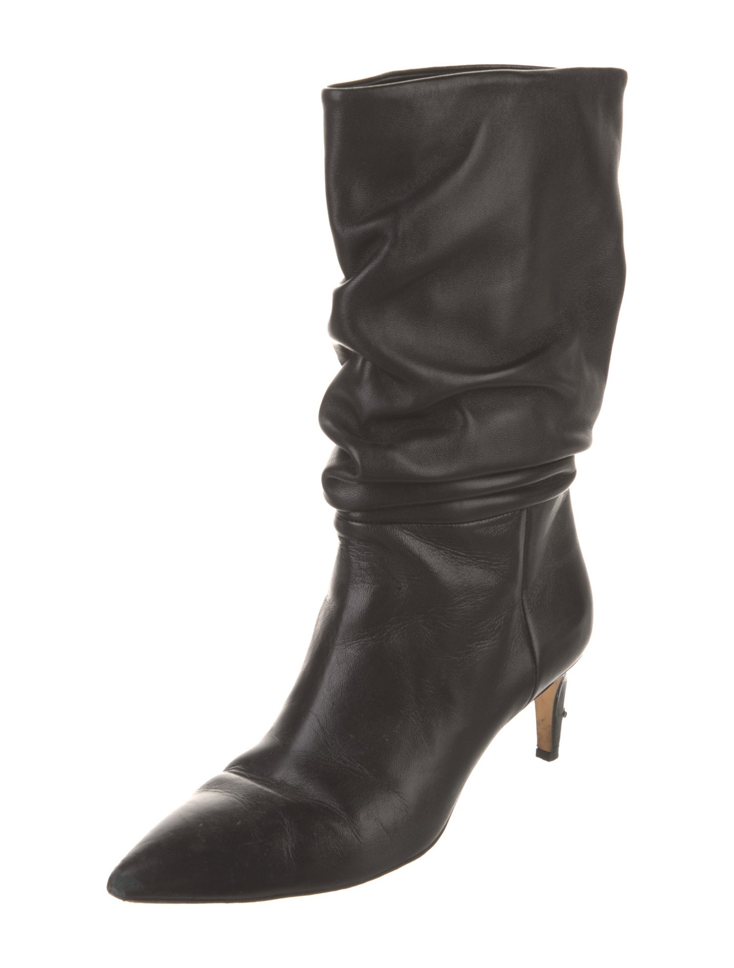 Paris Texas Leather Pleated Accents Boots