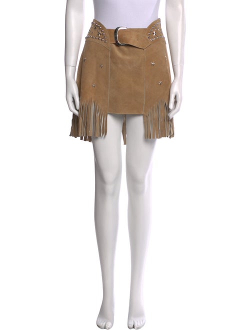 Understated Leather Leather Mini Skirt