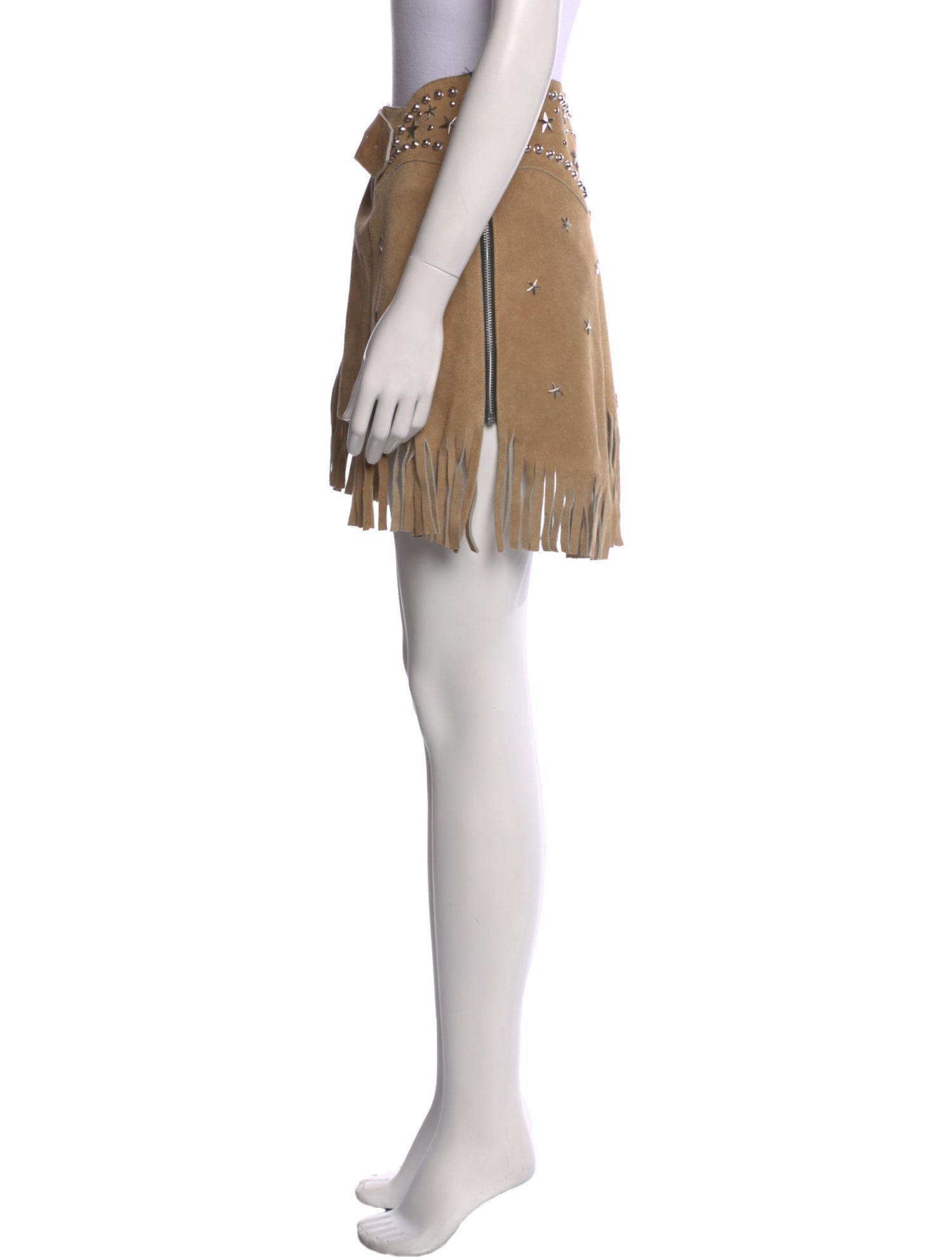 Understated Leather Leather Mini Skirt