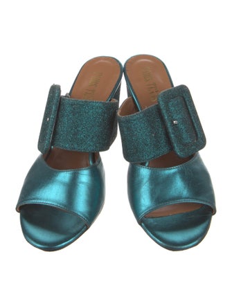 Paris Texas Leather Slides