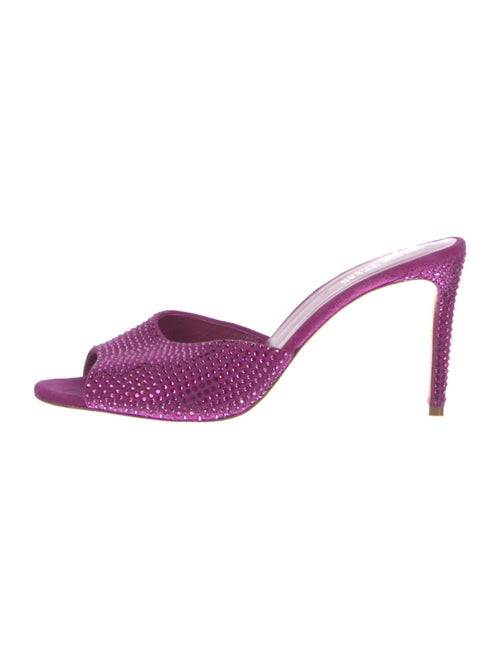 Paris Texas Suede Crystal Embellishments Slides