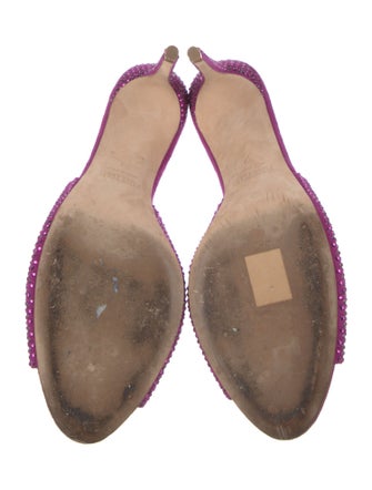 Paris Texas Suede Crystal Embellishments Slides