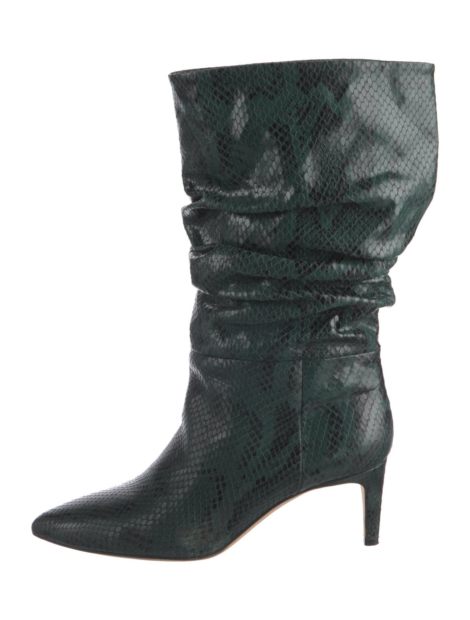 Paris Texas Leather Animal Print Slouch Boots