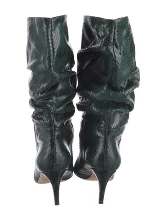 Paris Texas Leather Animal Print Slouch Boots