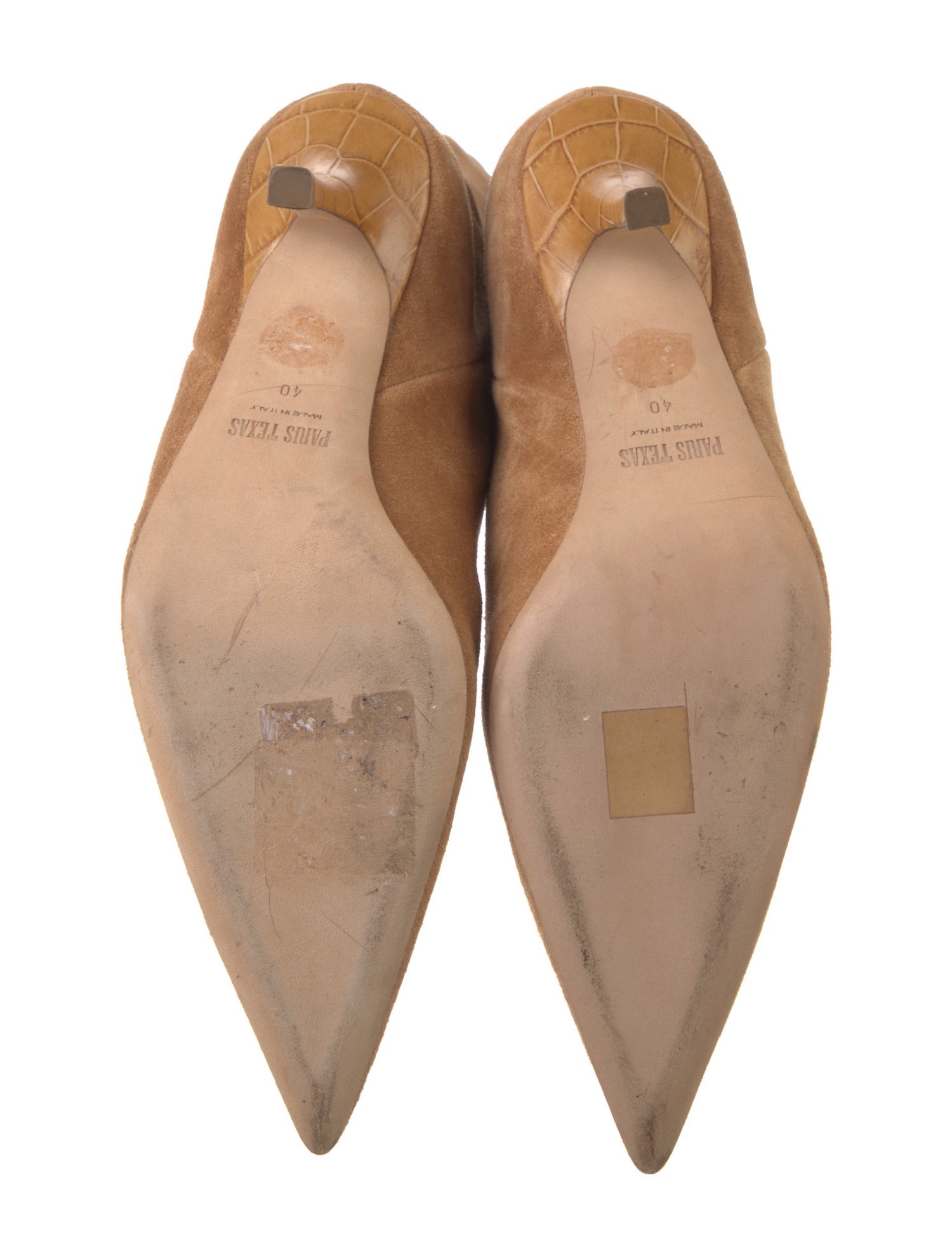 Paris Texas Suede Leather Trim Embellishment Boots