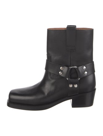 Paris Texas Leather Studded Accents Moto Boots