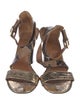 Paris Texas Embossed Leather Animal Print Sandals