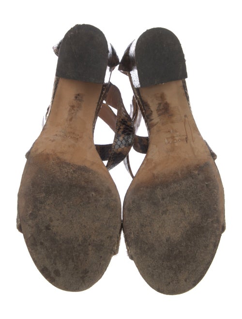 Paris Texas Embossed Leather Animal Print Sandals