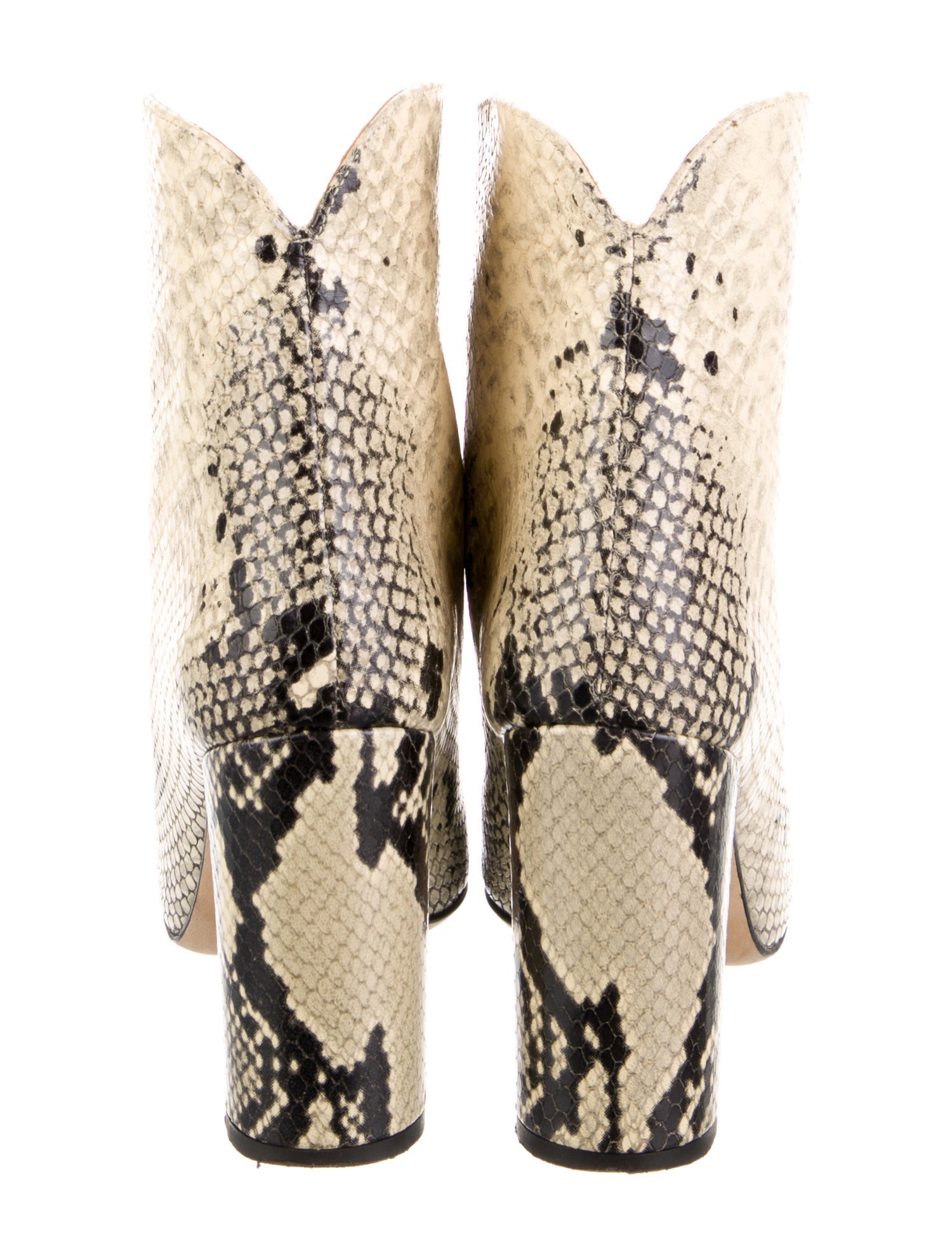 Paris Texas Snakeskin Animal Print Lace-Up Boots