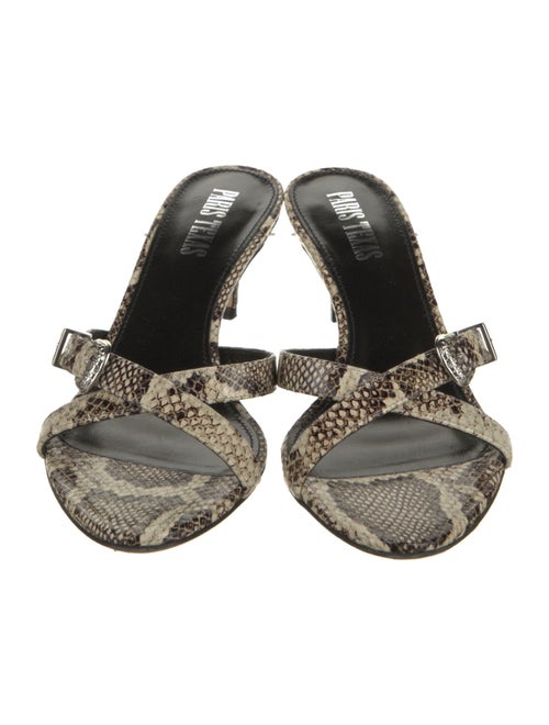 Paris Texas Leather Animal Print Slides