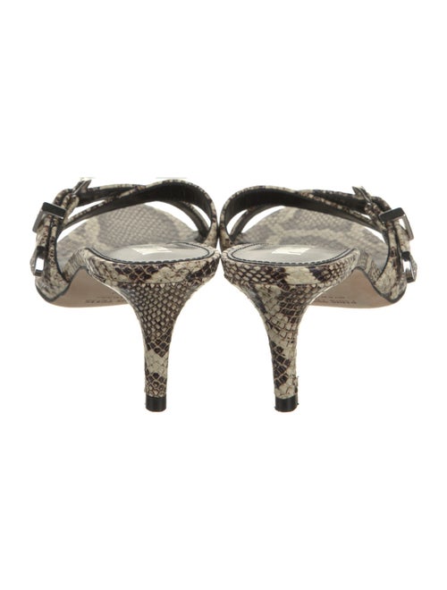 Paris Texas Leather Animal Print Slides