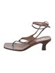 Paris Texas Snakeskin Animal Print T-Strap Sandals