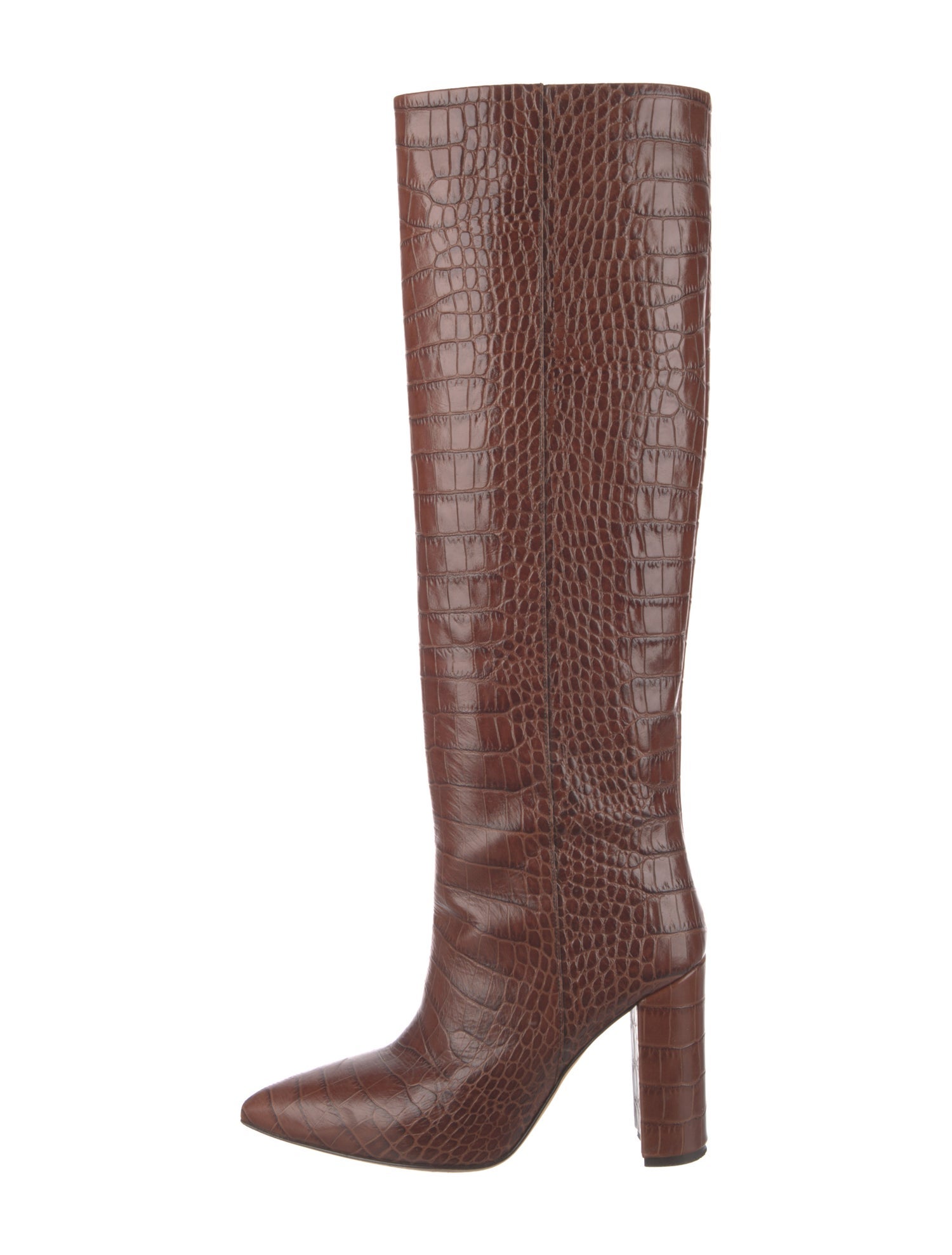 Paris Texas Leather Animal Print Boots