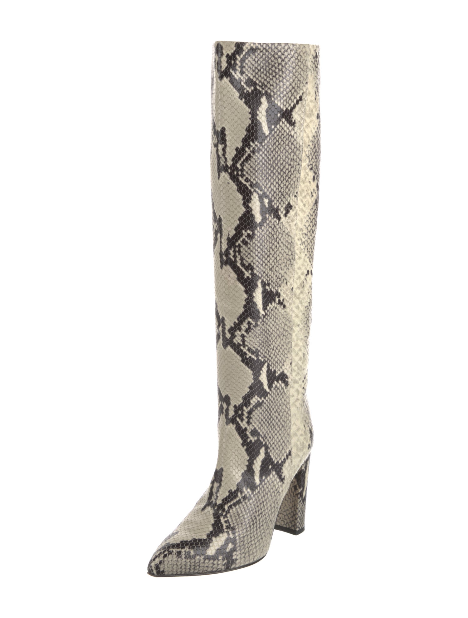 Paris Texas Leather Animal Print Boots