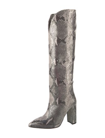 Paris Texas Embossed Leather Animal Print Boots