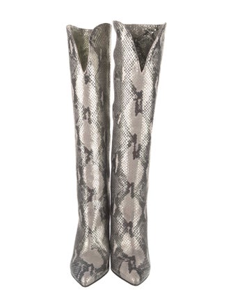 Paris Texas Embossed Leather Animal Print Boots