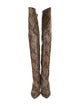 Paris Texas Leather Animal Print Boots