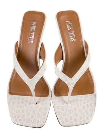 Paris Texas Leather Slides