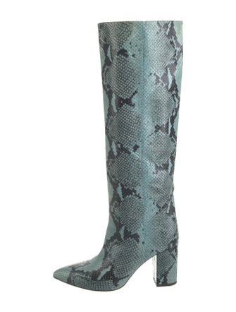 Paris Texas Leather Animal Print Boots