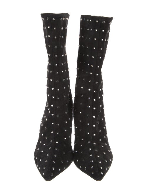 Paris Texas Suede Crystal Embellishments Sock Boots