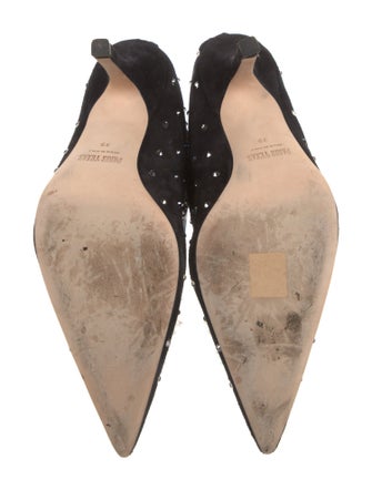 Paris Texas Suede Crystal Embellishments Sock Boots