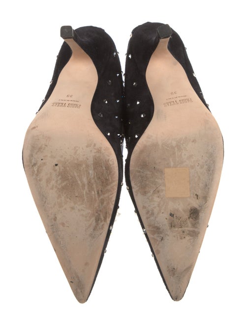 Paris Texas Suede Crystal Embellishments Sock Boots