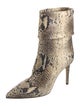 Paris Texas Embossed Leather Animal Print Boots