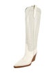 Paris Texas Leather Embroidered Accent Boots