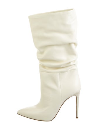 Paris Texas Leather Pleated Accents Slouch Boots