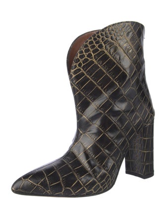 Paris Texas Leather Printed Western Boots