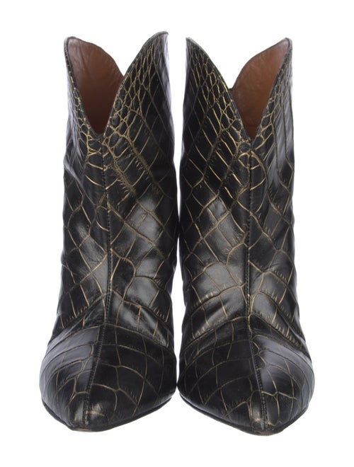 Paris Texas Leather Printed Western Boots