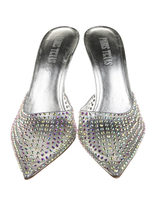 Paris Texas PVC Crystal Embellishments Mules