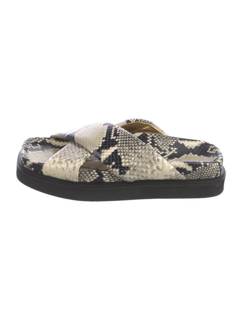 Paris Texas Snakeskin Printed Slingback Sandals