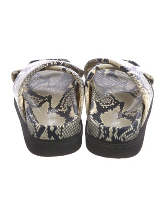 Paris Texas Snakeskin Printed Slingback Sandals