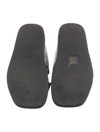 Paris Texas Snakeskin Printed Slingback Sandals