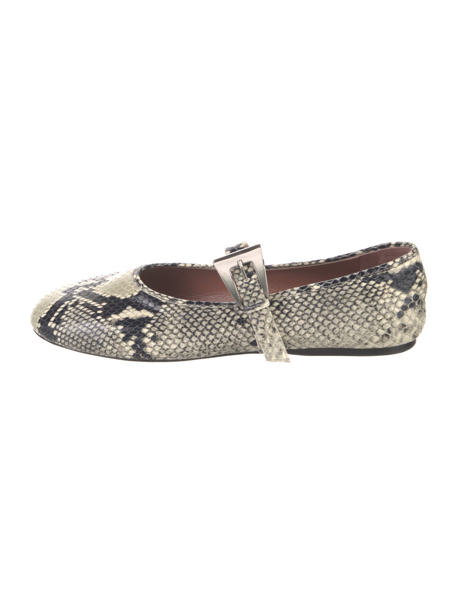Paris Texas Leather Animal Print Mary Jane Flats