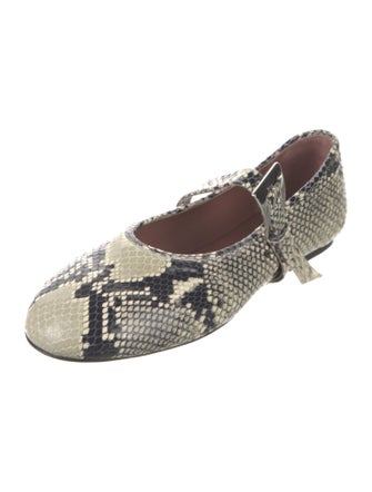 Paris Texas Leather Animal Print Mary Jane Flats