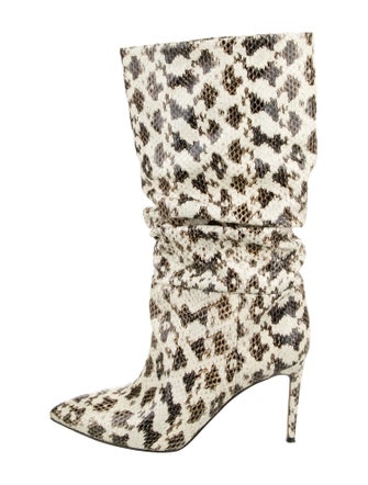 Paris Texas Embossed Leather Animal Print Boots