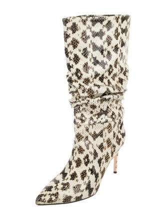 Paris Texas Embossed Leather Animal Print Boots