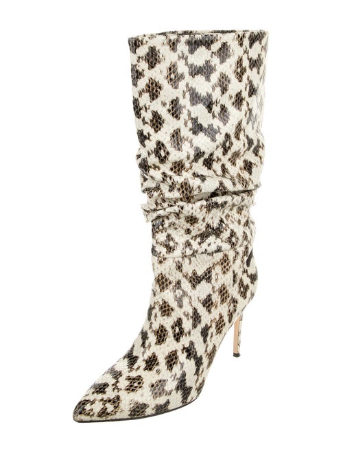 Paris Texas Embossed Leather Animal Print Boots