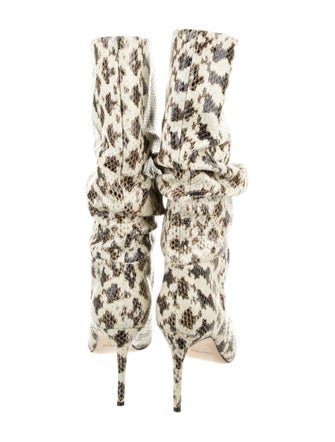 Paris Texas Embossed Leather Animal Print Boots