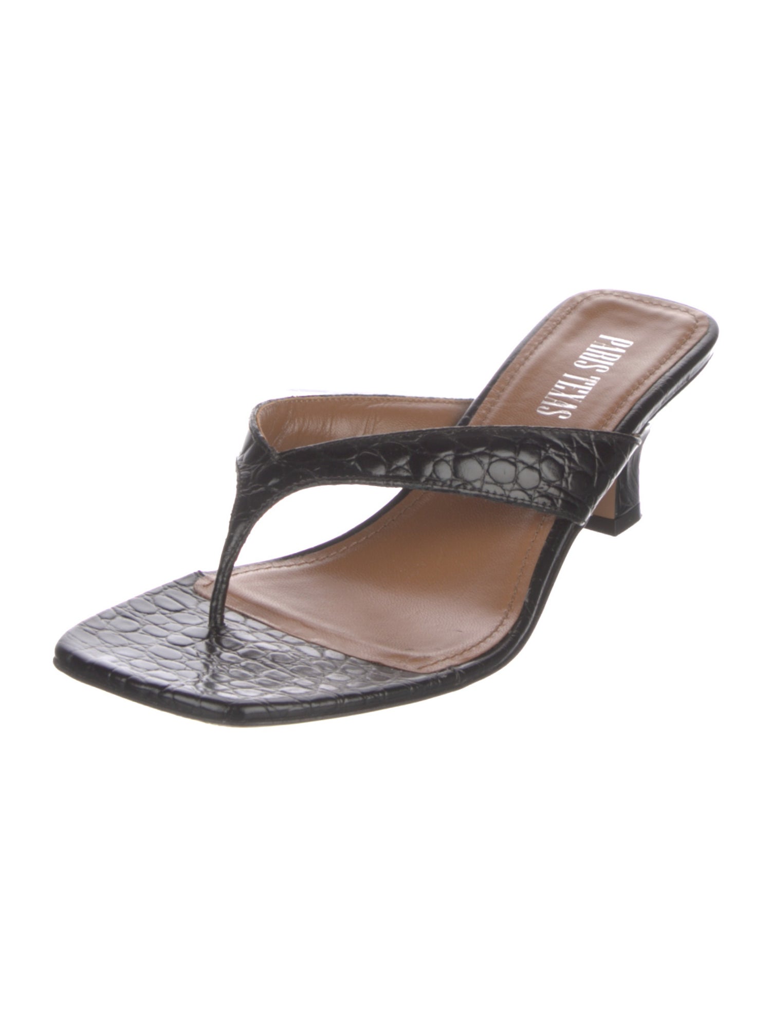 Paris Texas Leather Slides