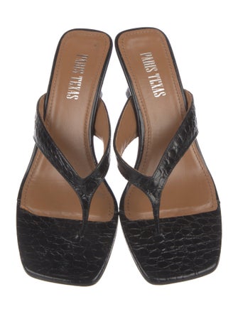 Paris Texas Leather Slides