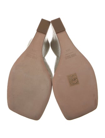 Paris Texas Embossed Leather Animal Print Slides