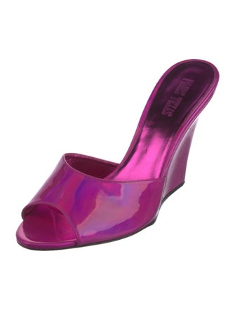 Paris Texas Patent Leather Printed Slides