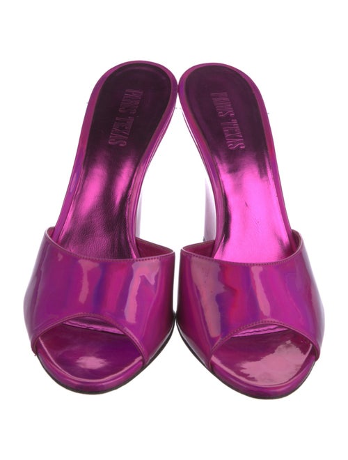 Paris Texas Patent Leather Printed Slides
