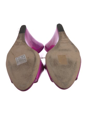 Paris Texas Patent Leather Printed Slides