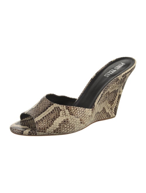 Paris Texas Leather Animal Print Slides