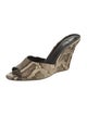 Paris Texas Leather Animal Print Slides