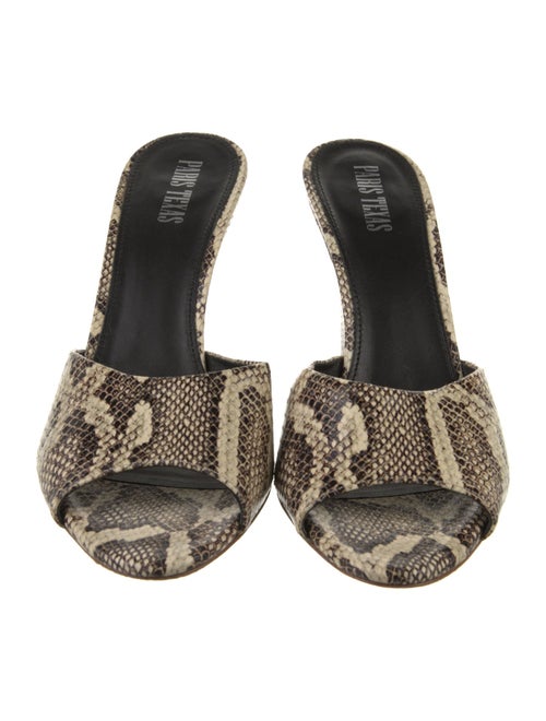 Paris Texas Leather Animal Print Slides